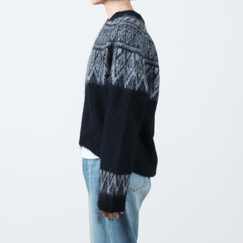 unfil (アンフィル) royal baby alpaca nordic-pattern sweater /  ロイヤルベビーアルパカノルディックパターンセーター