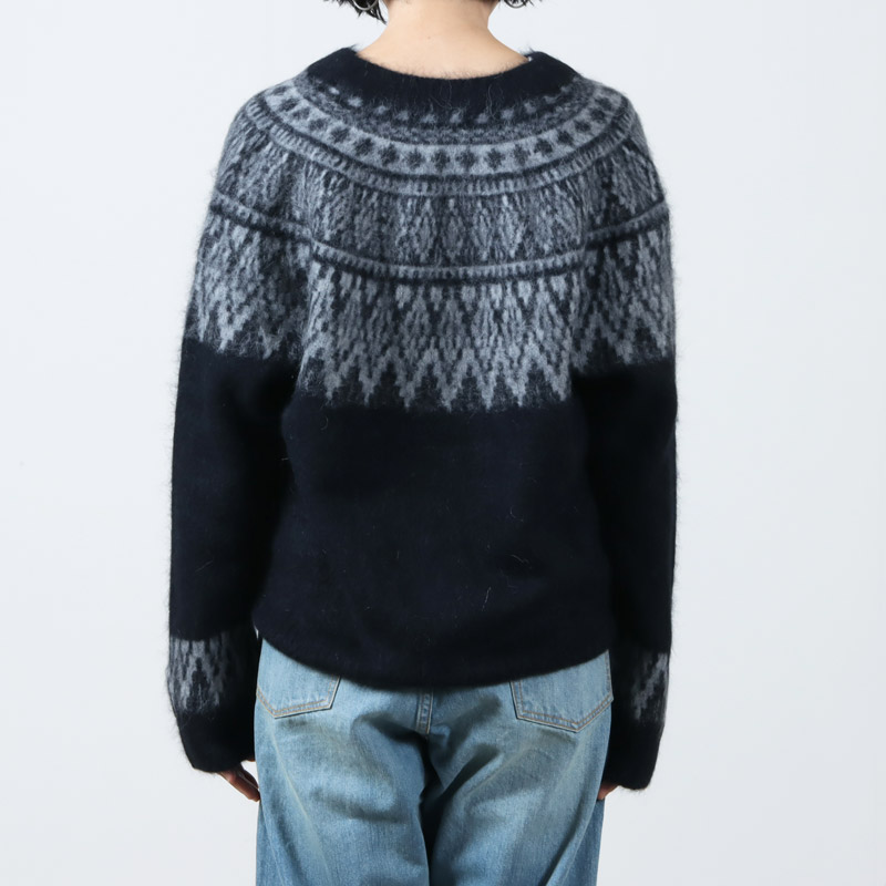 unfil (アンフィル) royal baby alpaca nordic-pattern sweater 