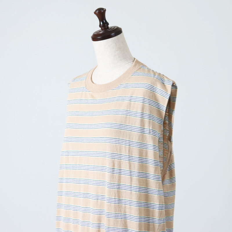 unfil(ե) hemp striped jersey sleeveles T-dress