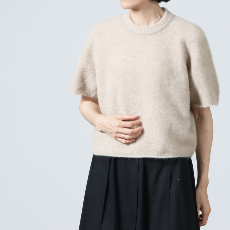 unfil(ե) stretch superkid mohair short-sleeve sweater