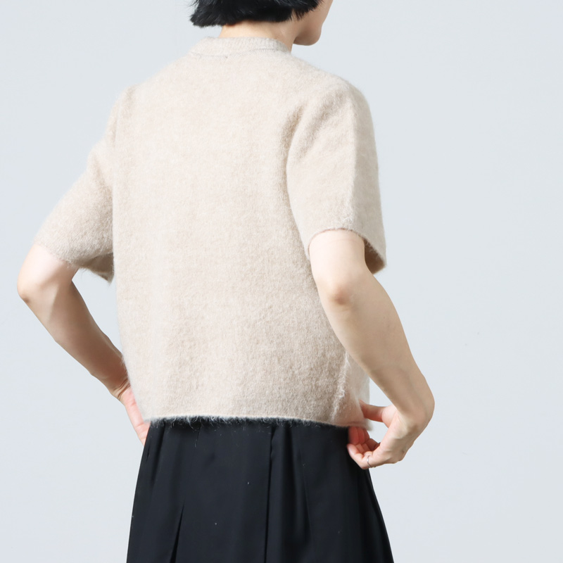 unfil(ե) stretch superkid mohair short-sleeve sweater