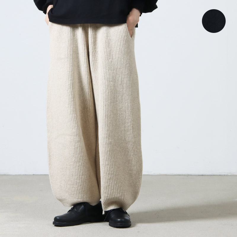 unfil (ե) superfine lambs & chenille ribbed-knit wide-leg pants / ѡե&ˡ뿥֥˥åȥ磻ɥåѥ