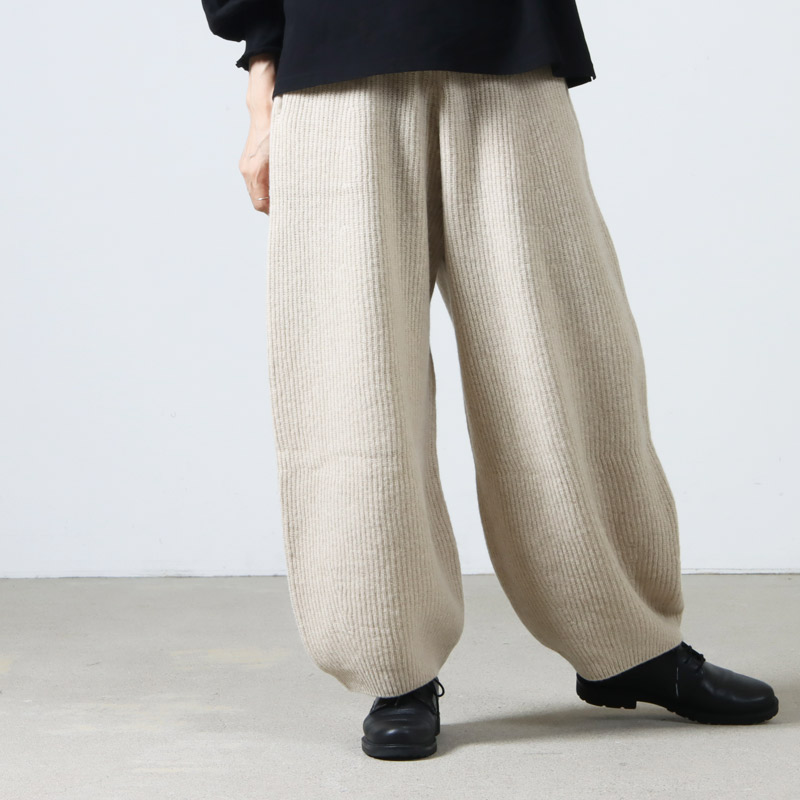 unfil(ե) superfine lambs & chenille ribbed-knit wide-leg pants