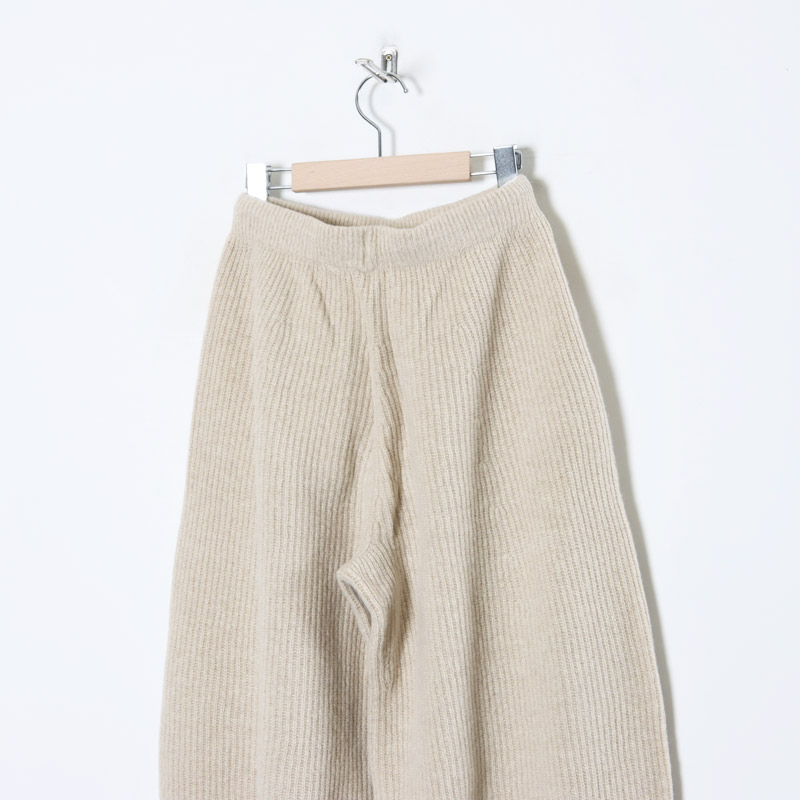 unfil (アンフィル) superfine lambs & chenille ribbed-knit wide-leg pants /  スーパーファインラム&シェニール織りリブニットワイドレッグパンツ