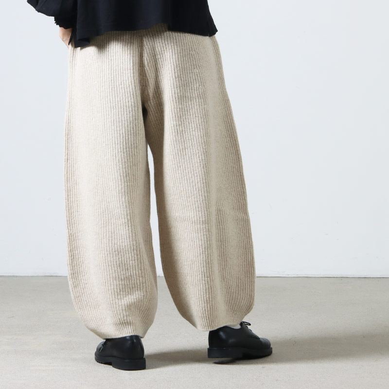 unfil(ե) superfine lambs & chenille ribbed-knit wide-leg pants