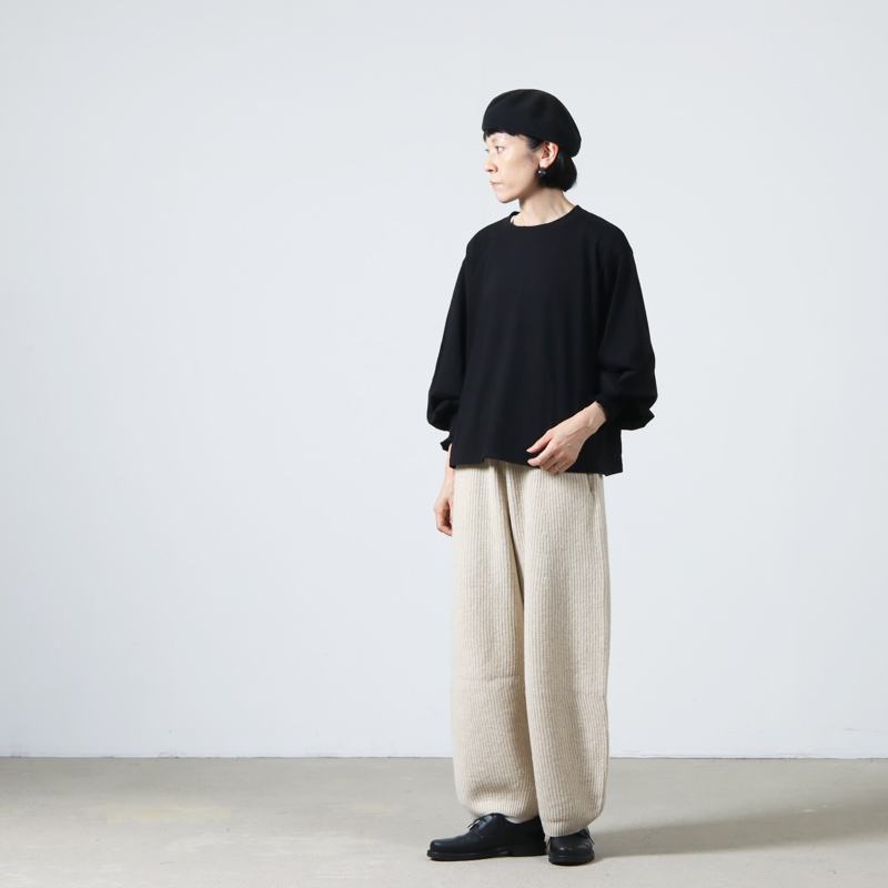 unfil(ե) superfine lambs & chenille ribbed-knit wide-leg pants