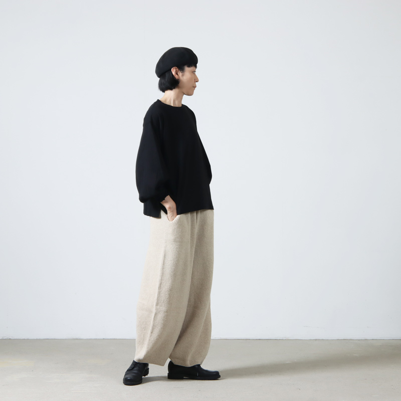 unfil(ե) superfine lambs & chenille ribbed-knit wide-leg pants