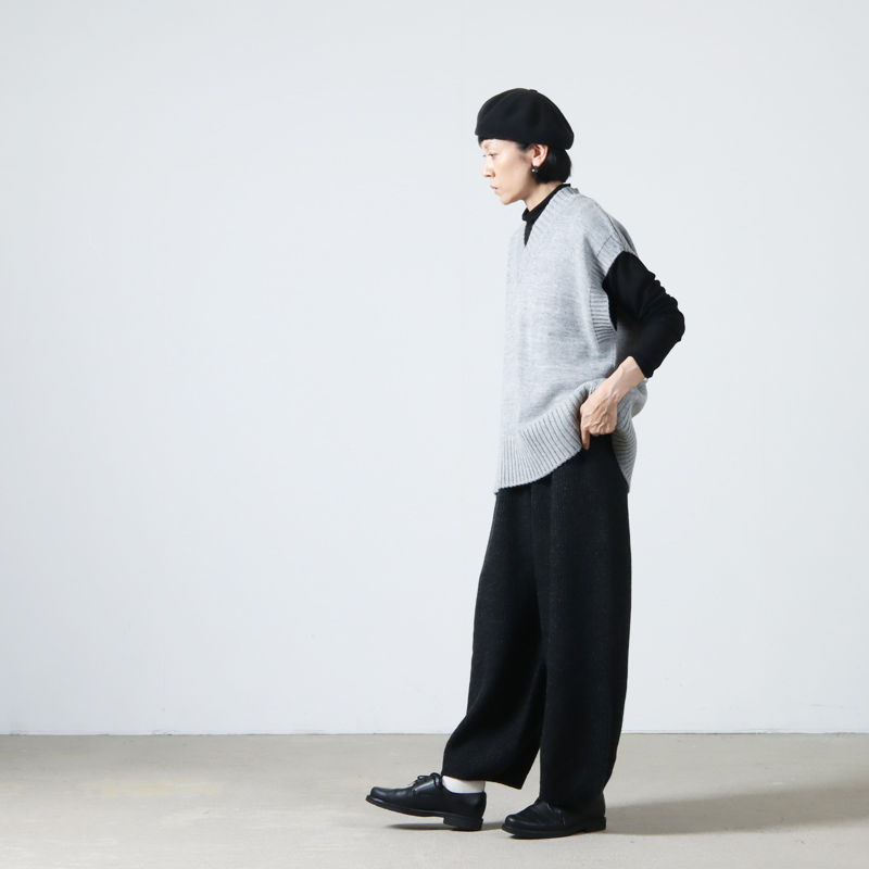 unfil(ե) superfine lambs & chenille ribbed-knit wide-leg pants