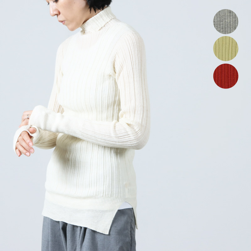 unfil (ե) royal baby alpaca random ribbed-knit high-neck sweater / ٥ӡѥ֥˥åȥϥͥå