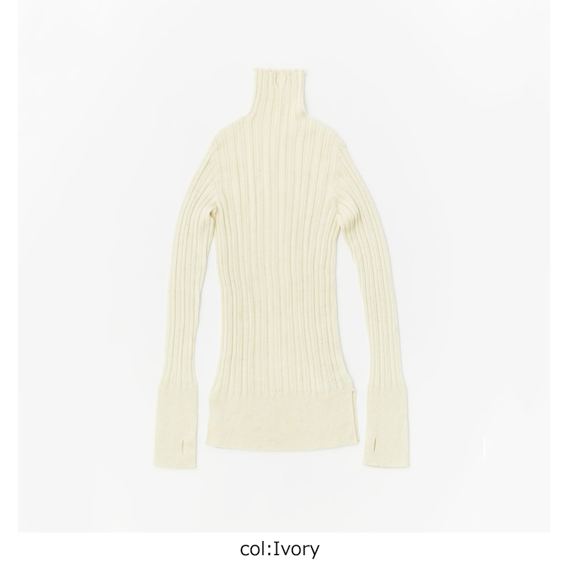 unfil(ե) royal baby alpaca random ribbed-knit high-neck sweater