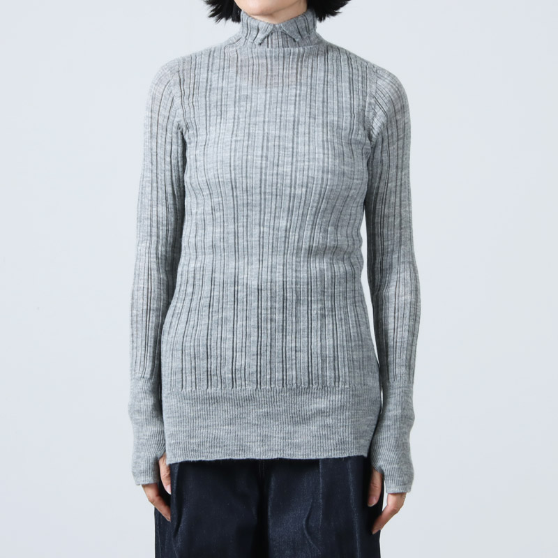 unfil(ե) royal baby alpaca random ribbed-knit high-neck sweater