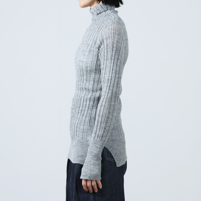 unfil(ե) royal baby alpaca random ribbed-knit high-neck sweater