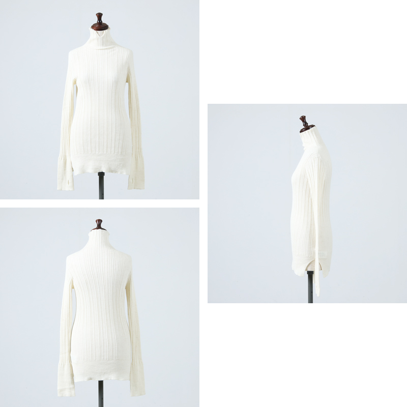 unfil(ե) royal baby alpaca random ribbed-knit high-neck sweater