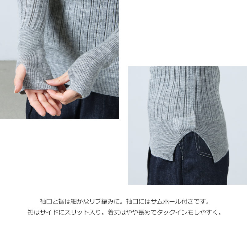 unfil(ե) royal baby alpaca random ribbed-knit high-neck sweater