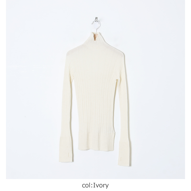 unfil  - unfil / アンフィル / ボトルネックニット unfil (アンフィル) stretch organic cotton bottle-neck