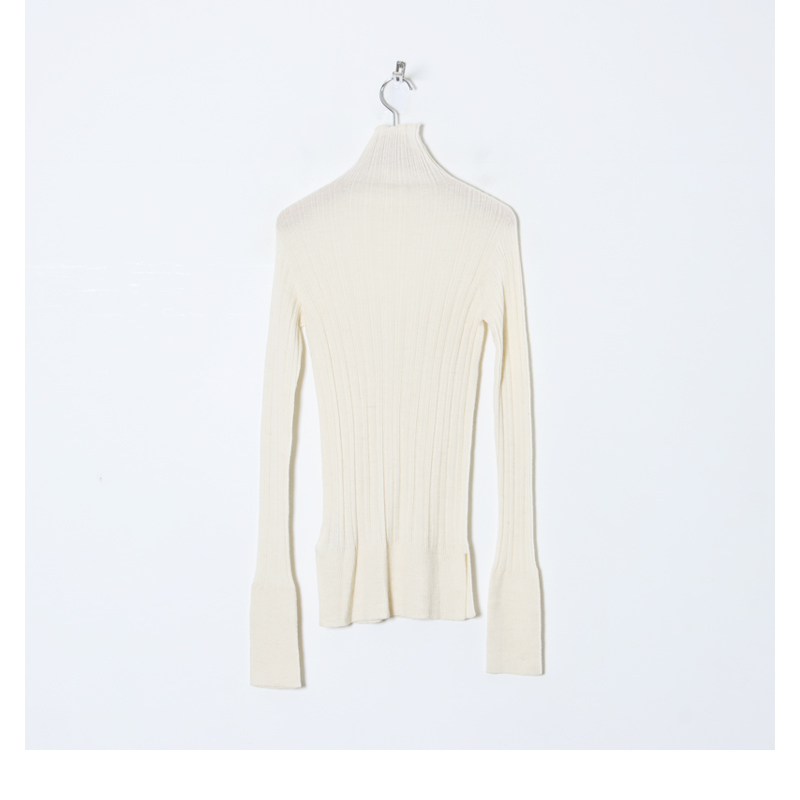 unfil (アンフィル) royal baby alpaca random ribbed-knit high