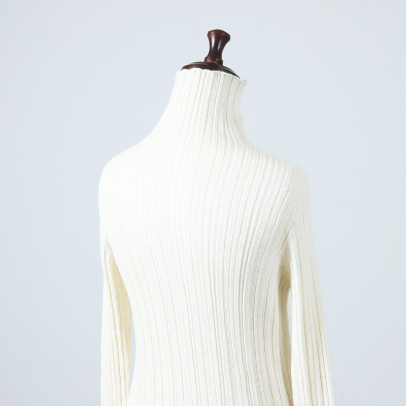 unfil(ե) royal baby alpaca random ribbed-knit high-neck P/O