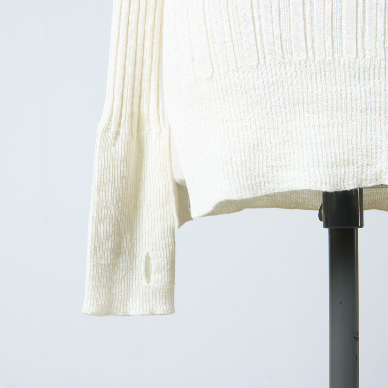 unfil(ե) royal baby alpaca random ribbed-knit high-neck P/O