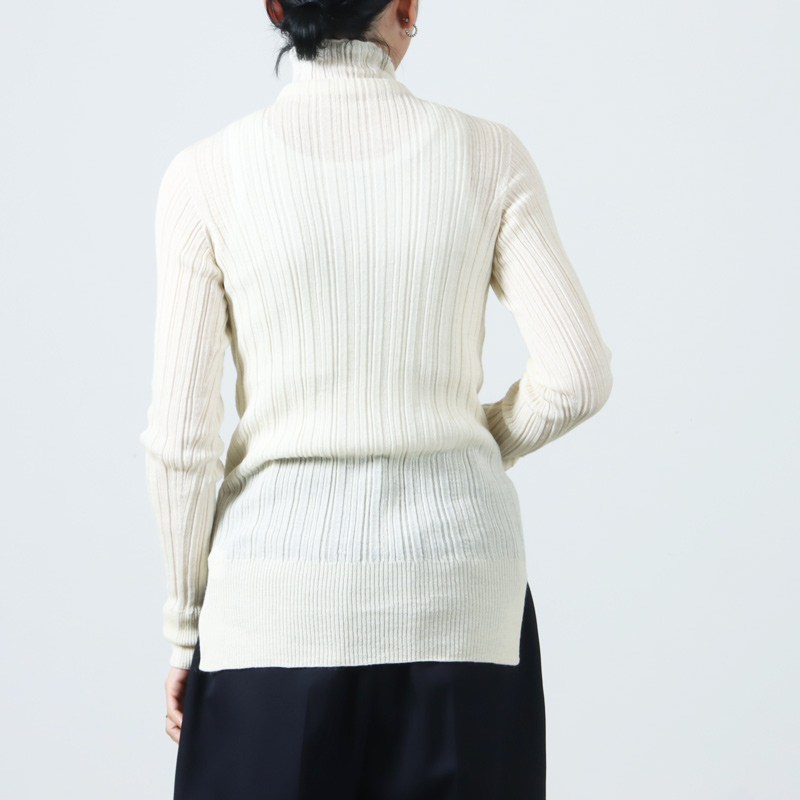 unfil (アンフィル) royal baby alpaca random ribbed-knit high