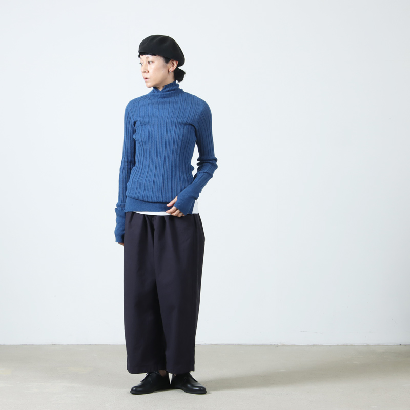 unfil (アンフィル) royal baby alpaca random ribbed-knit high