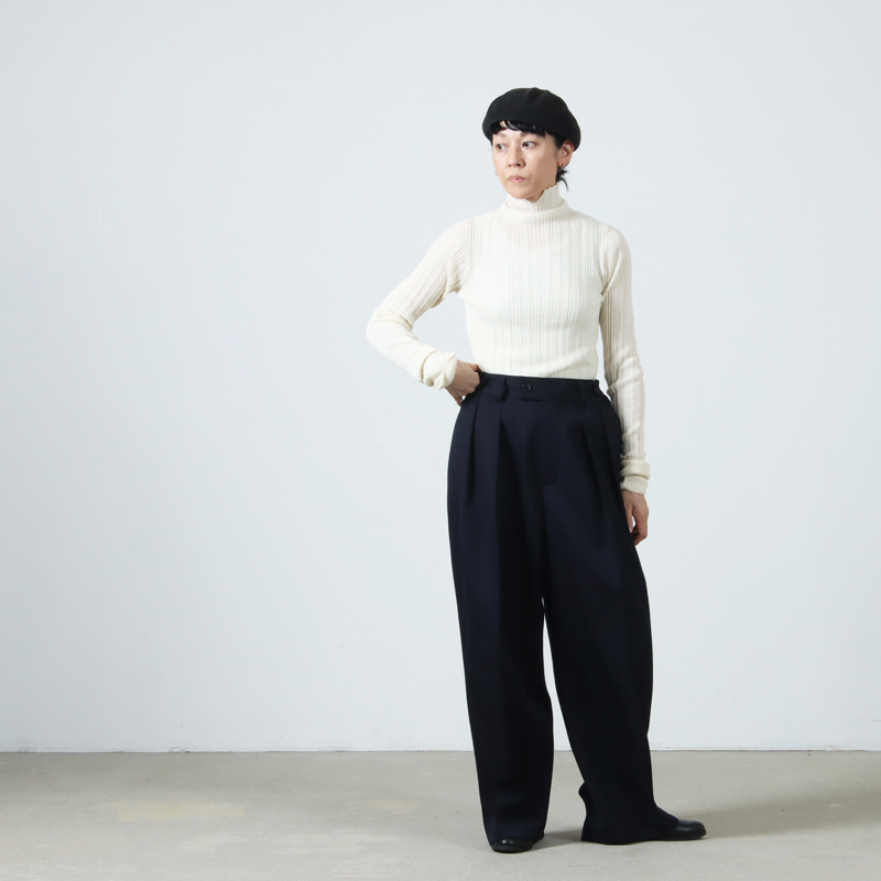 unfil(ե) royal baby alpaca random ribbed-knit high-neck P/O