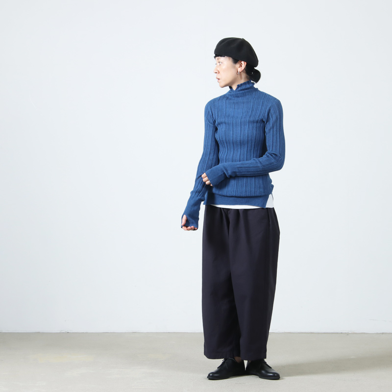 unfil(ե) royal baby alpaca random ribbed-knit high-neck P/O