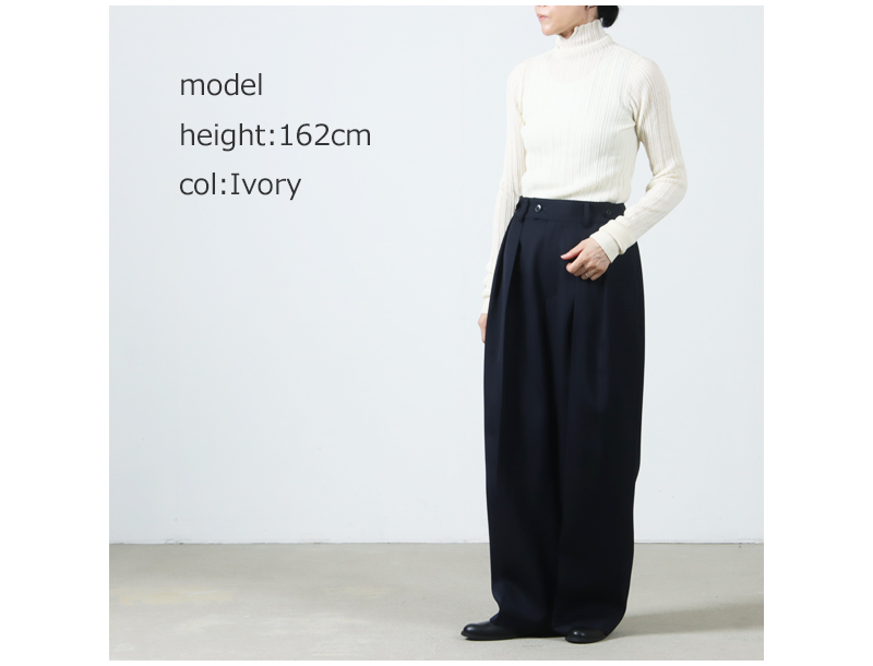 unfil(ե) royal baby alpaca random ribbed-knit high-neck P/O