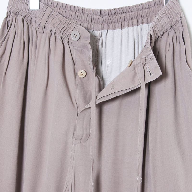 unfil(����ե���) rayon gabardine pigment washed BIG easy trousers