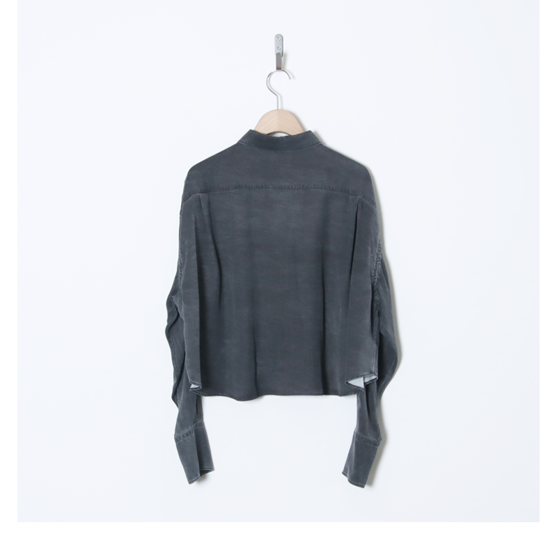 unfil(����ե���) rayon gabardine pigment washed cropped shirt