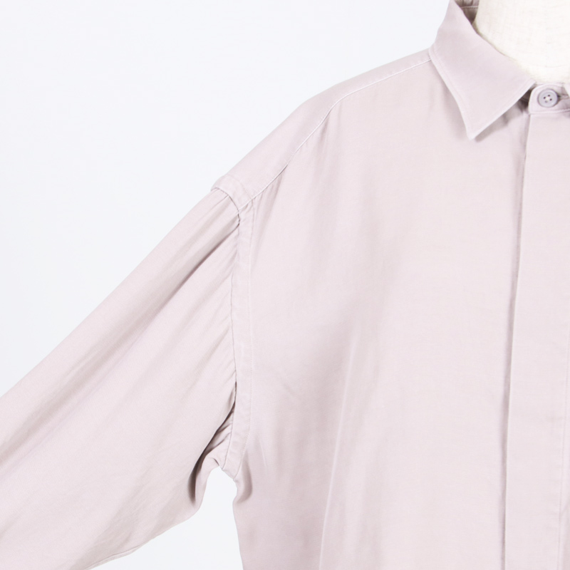 unfil(����ե���) rayon gabardine pigment washed cropped shirt