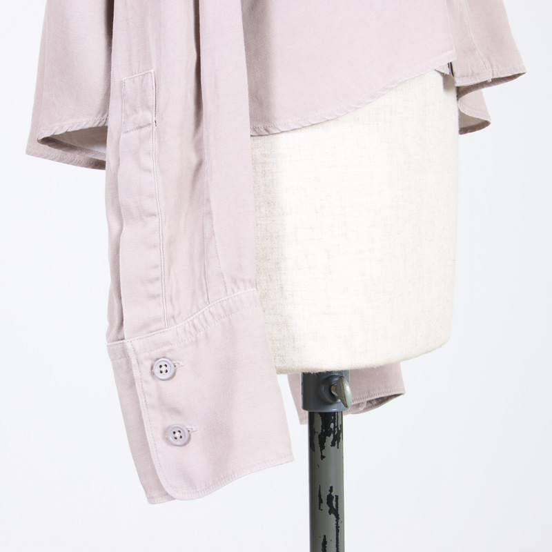 unfil(����ե���) rayon gabardine pigment washed cropped shirt
