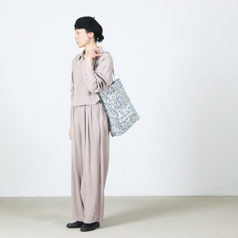 unfil(����ե���) rayon gabardine pigment washed cropped shirt