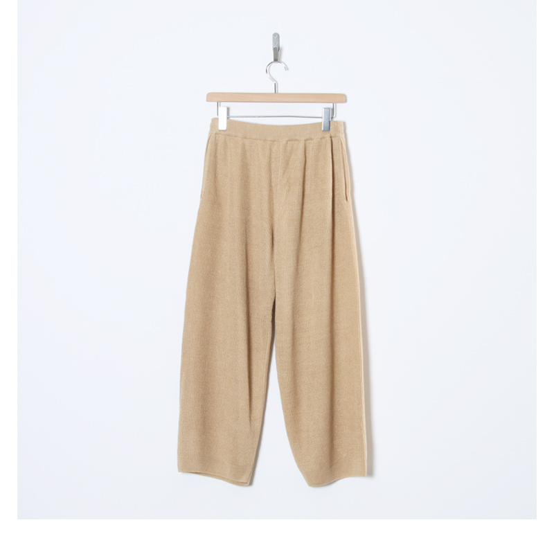 unfil(����ե���) french linen ribbed-knit wide-leg pants