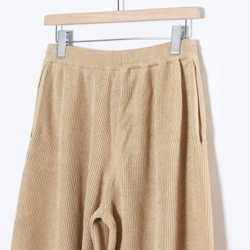 unfil(����ե���) french linen ribbed-knit wide-leg pants