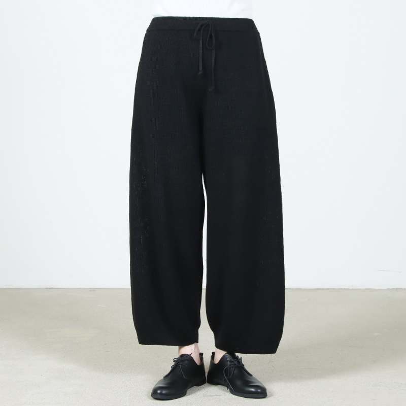unfil(����ե���) french linen ribbed-knit wide-leg pants