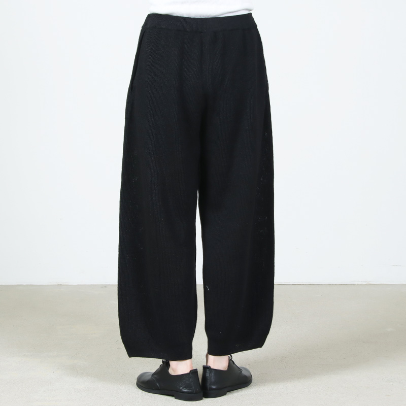 unfil(����ե���) french linen ribbed-knit wide-leg pants