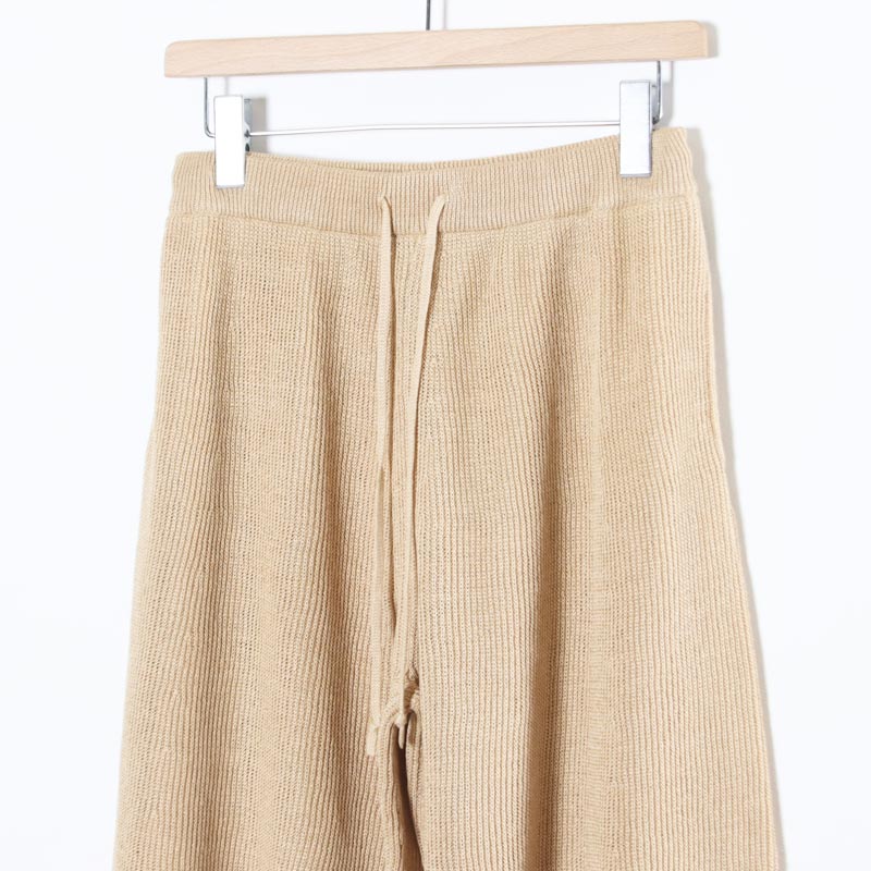 unfil(����ե���) french linen ribbed-knit wide-leg pants