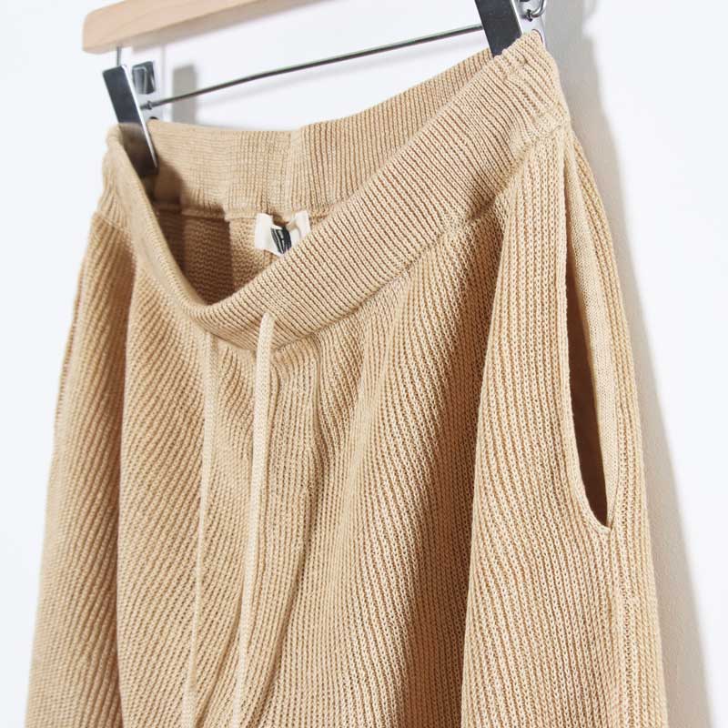unfil(����ե���) french linen ribbed-knit wide-leg pants