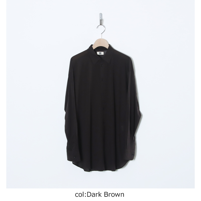 unfil(����ե���) twisted cotton sheer jersey fluid shirt