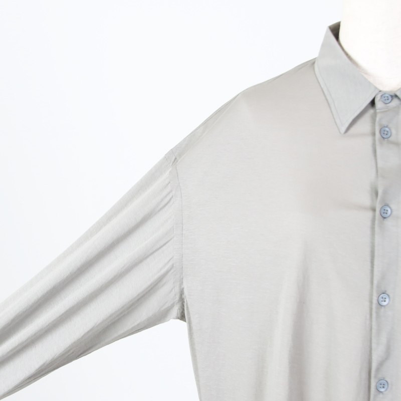 unfil(����ե���) twisted cotton sheer jersey fluid shirt