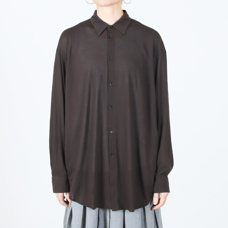 unfil(����ե���) twisted cotton sheer jersey fluid shirt