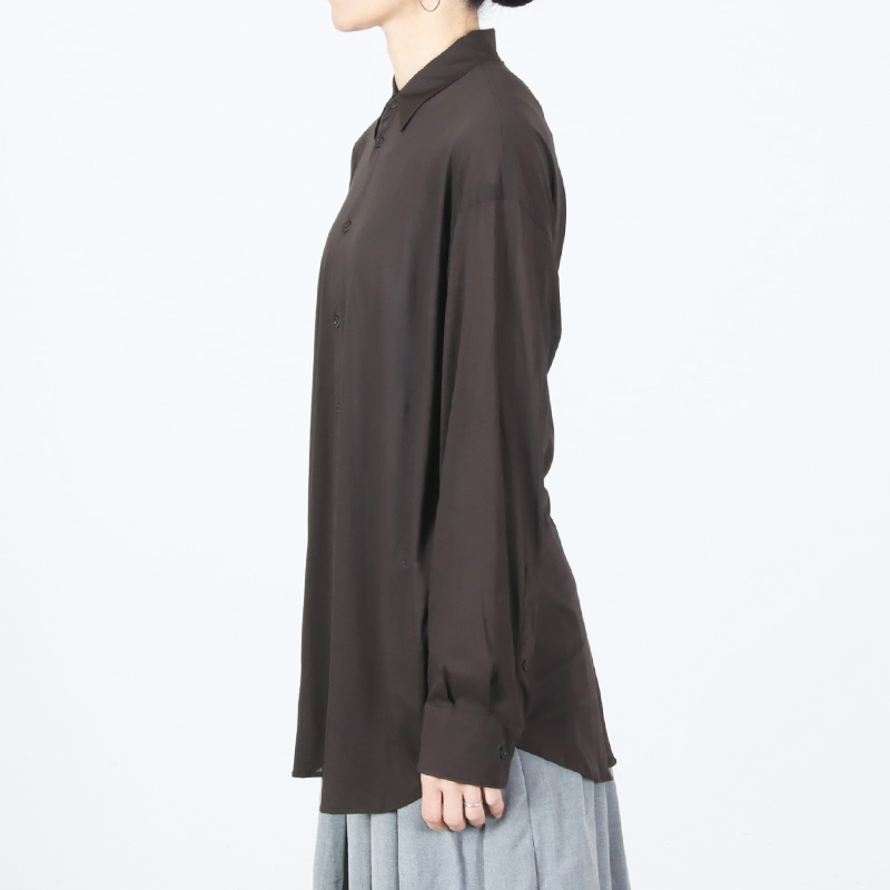 unfil(����ե���) twisted cotton sheer jersey fluid shirt