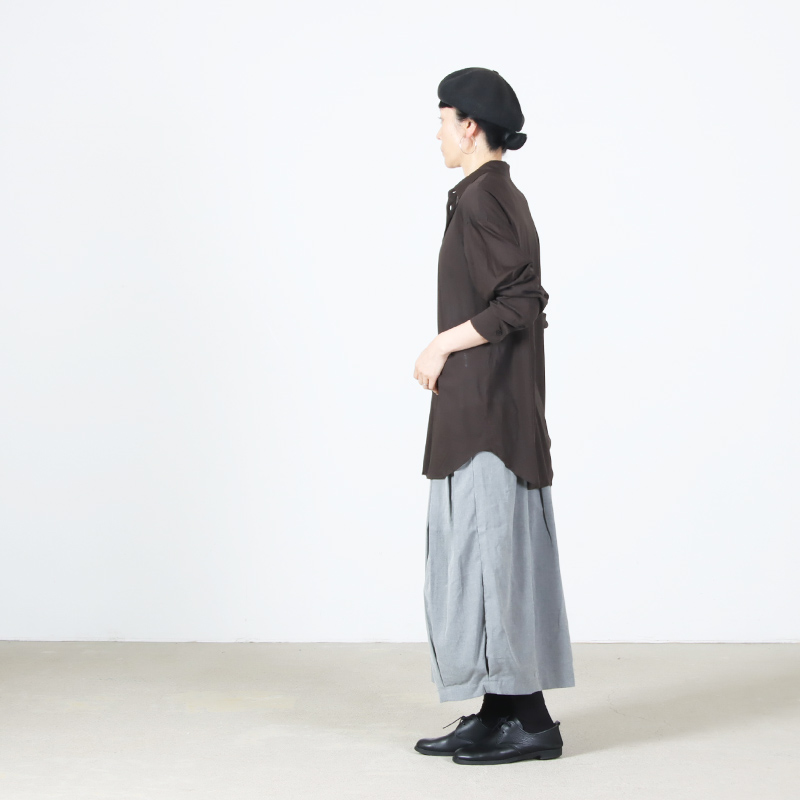 unfil(����ե���) twisted cotton sheer jersey fluid shirt