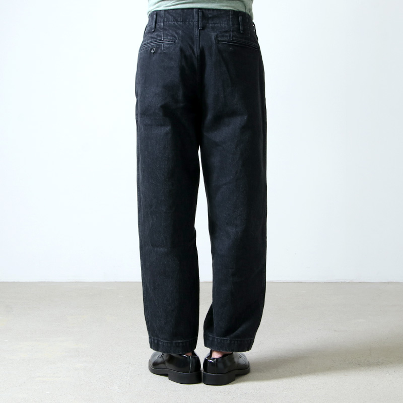 unfil(ե) 14oz organic cotton denim 2tuck trousers
