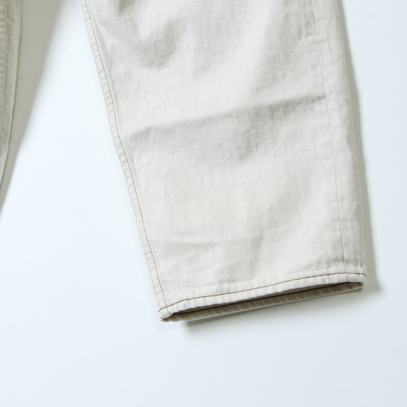 unfil(ե) 12oz cotton denim 5pocket wide tapered pants