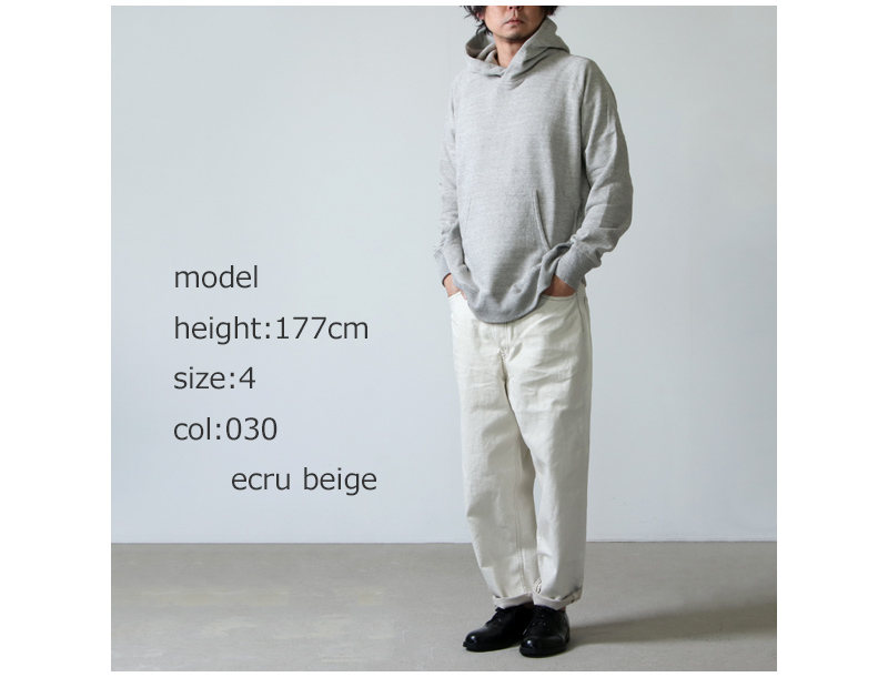 unfil (アンフィル) 12oz cotton denim 5pocket wide tapered pants