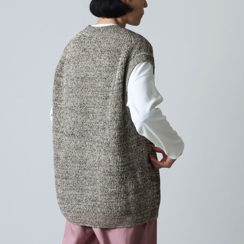 unfil (アンフィル) organic hemp ribbed-knit vest / オーガニック 