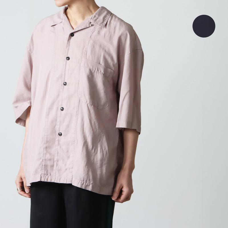 unfil (ե) cotton & silk-twill short sleeve shirt / åȥ󥷥륯ĥ륷硼ȥ꡼֥
