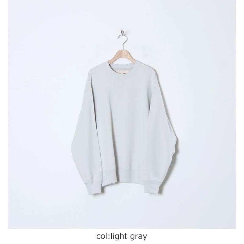 unfil (アンフィル) cotton & paper terry sweatshirt
