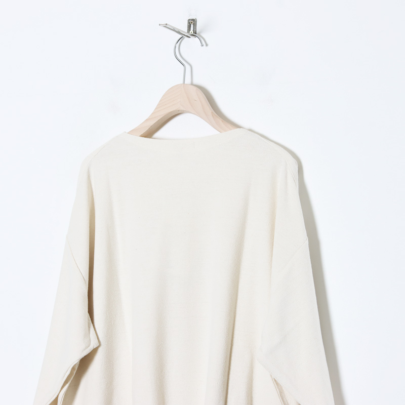 unfil (アンフィル) raw silk plain-jersey long sleeve Tee / ローシルクプレーンジャージーロングスリーブT
